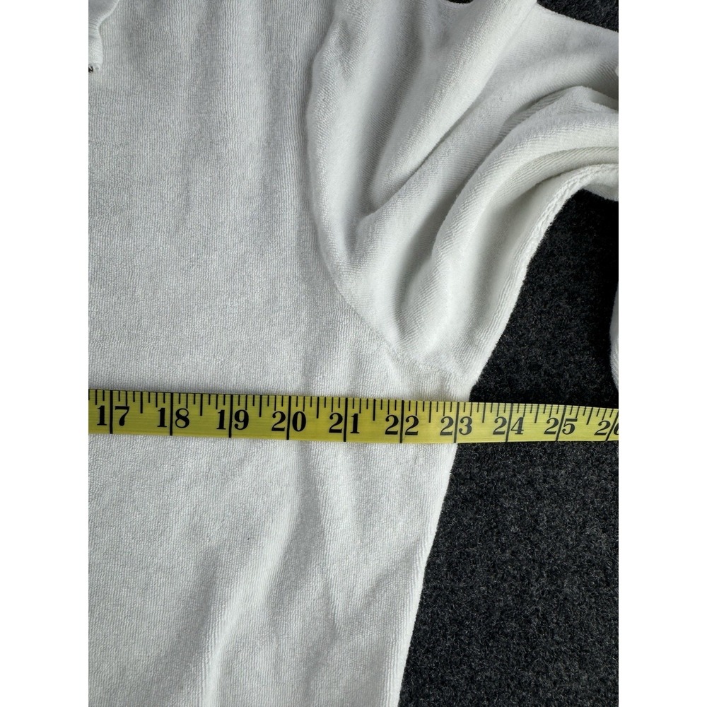 Vintage Polo Ralph Lauren Quarter Zip Terry Sweatshirt Mens L White - Picture 8 of 9